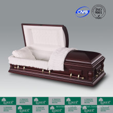 Haute qualité en gros placage américain cercueil cercueil pour enterrement